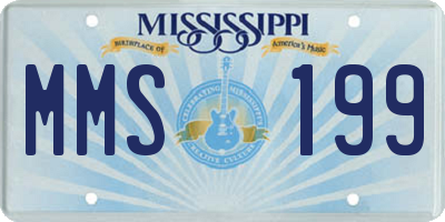 MS license plate MMS199