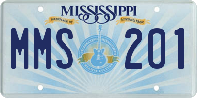 MS license plate MMS201