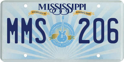 MS license plate MMS206