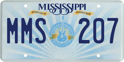 MS license plate MMS207