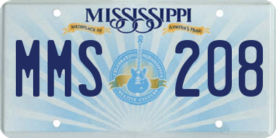 MS license plate MMS208