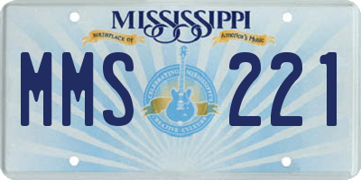 MS license plate MMS221