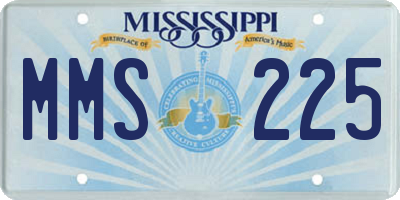 MS license plate MMS225