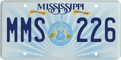 MS license plate MMS226