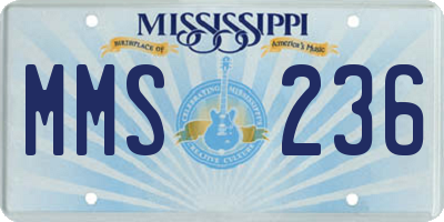 MS license plate MMS236