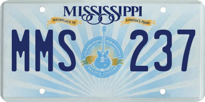 MS license plate MMS237
