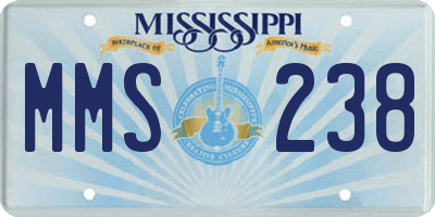 MS license plate MMS238