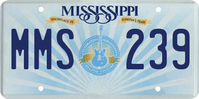 MS license plate MMS239