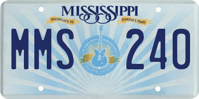 MS license plate MMS240