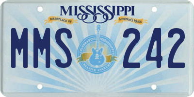 MS license plate MMS242
