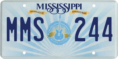MS license plate MMS244