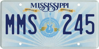 MS license plate MMS245