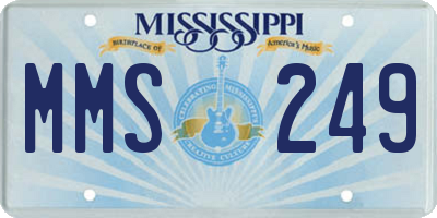 MS license plate MMS249