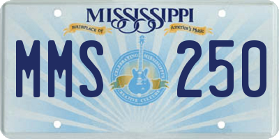MS license plate MMS250
