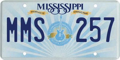 MS license plate MMS257