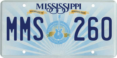 MS license plate MMS260