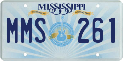 MS license plate MMS261