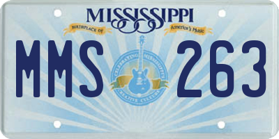 MS license plate MMS263
