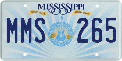 MS license plate MMS265