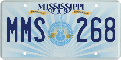 MS license plate MMS268