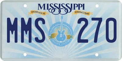MS license plate MMS270