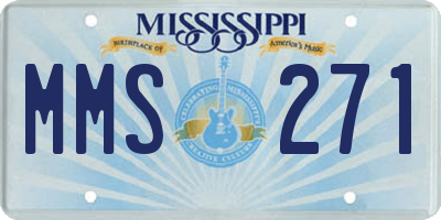 MS license plate MMS271