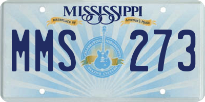 MS license plate MMS273