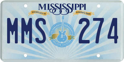 MS license plate MMS274