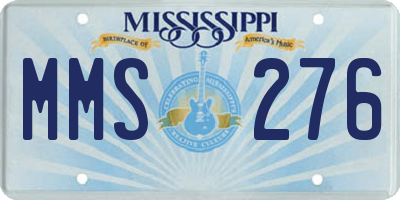 MS license plate MMS276