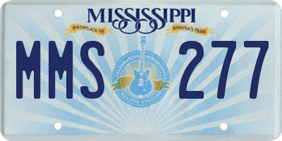 MS license plate MMS277