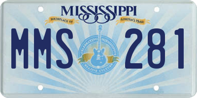 MS license plate MMS281