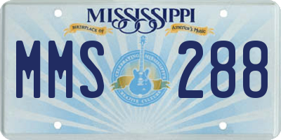 MS license plate MMS288