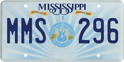 MS license plate MMS296