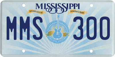 MS license plate MMS300