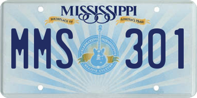 MS license plate MMS301
