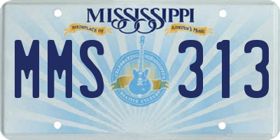 MS license plate MMS313