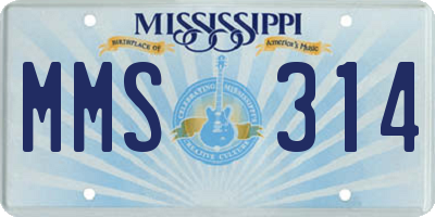 MS license plate MMS314