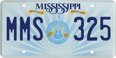 MS license plate MMS325
