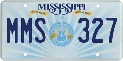 MS license plate MMS327