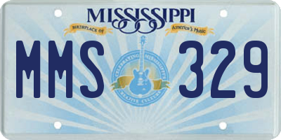 MS license plate MMS329