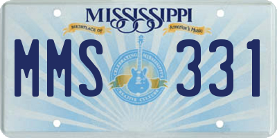 MS license plate MMS331
