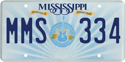 MS license plate MMS334