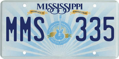 MS license plate MMS335