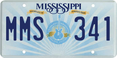 MS license plate MMS341
