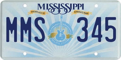 MS license plate MMS345