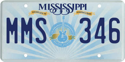 MS license plate MMS346