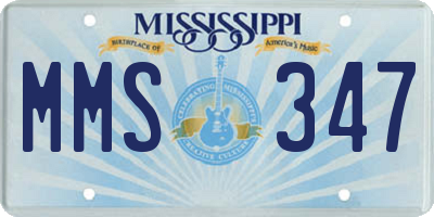 MS license plate MMS347