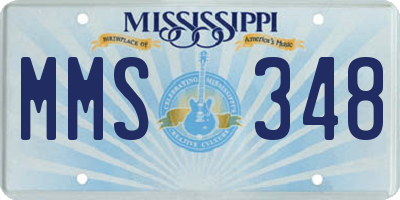 MS license plate MMS348