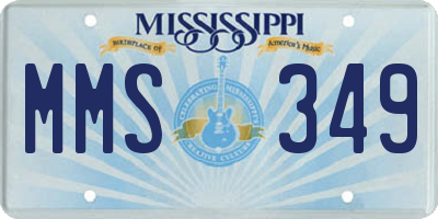 MS license plate MMS349