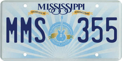 MS license plate MMS355